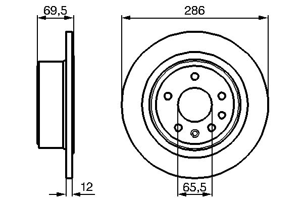 Brake Disc - 0 986 478 609 BOSCH