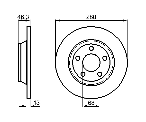 Brake Disc - 0 986 478 615 BOSCH