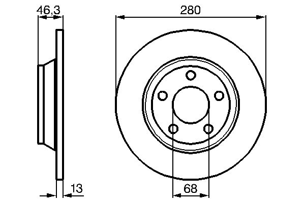 Brake Disc - 0 986 478 615 BOSCH
