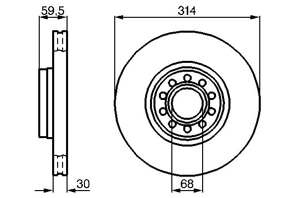 Brake Disc - 0 986 478 617 BOSCH