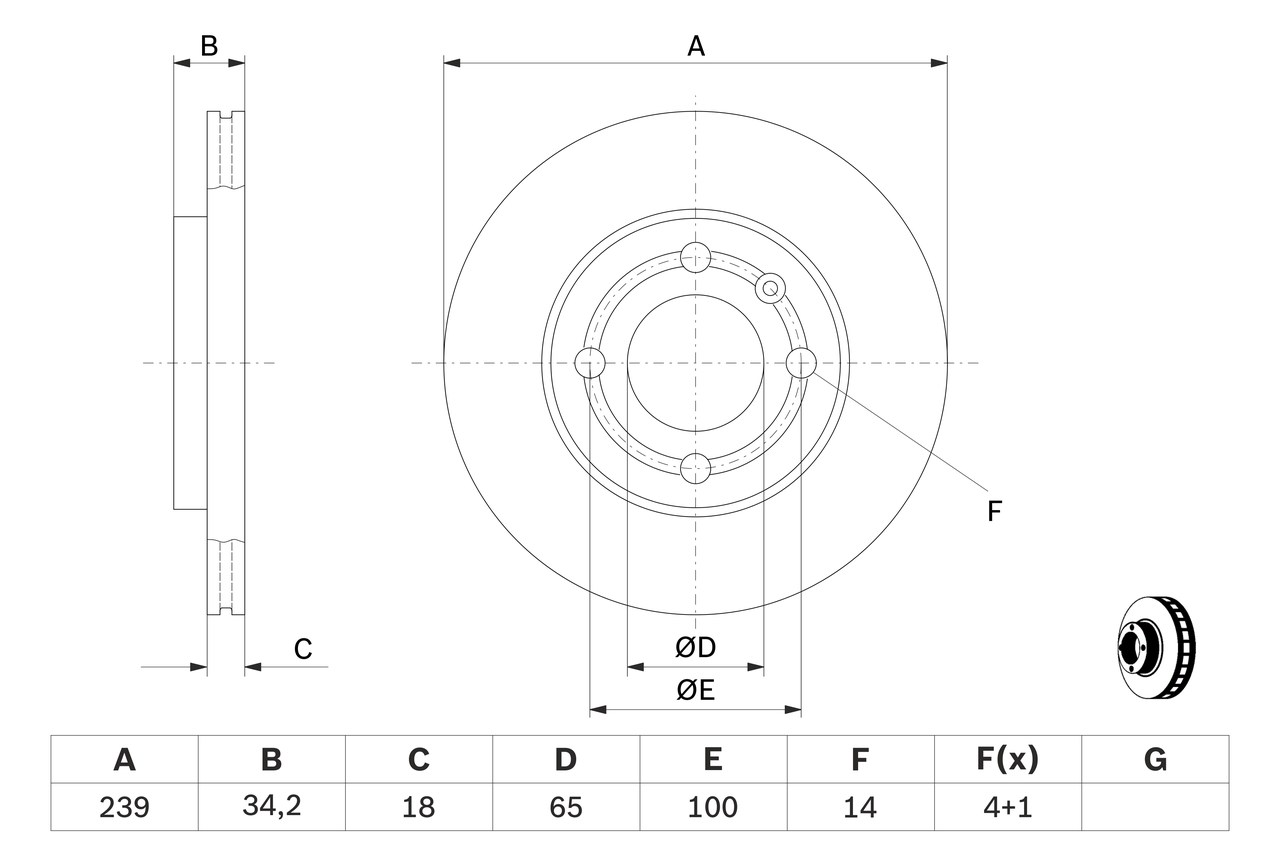 Bremsscheibe - 0 986 478 621 BOSCH