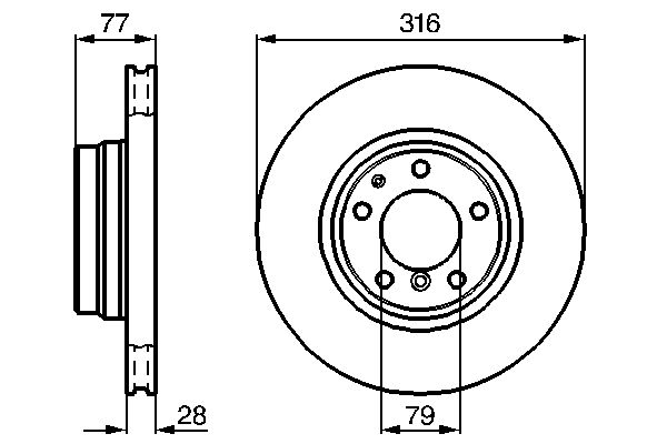 Brake Disc - 0 986 478 622 BOSCH