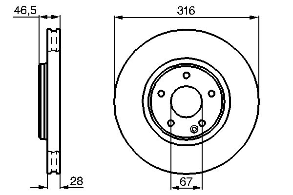 Brake Disc - 0 986 478 625 BOSCH
