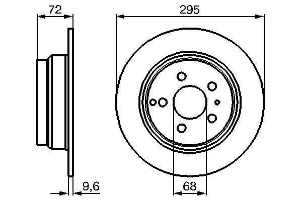 Brake Disc - 0 986 478 628 BOSCH