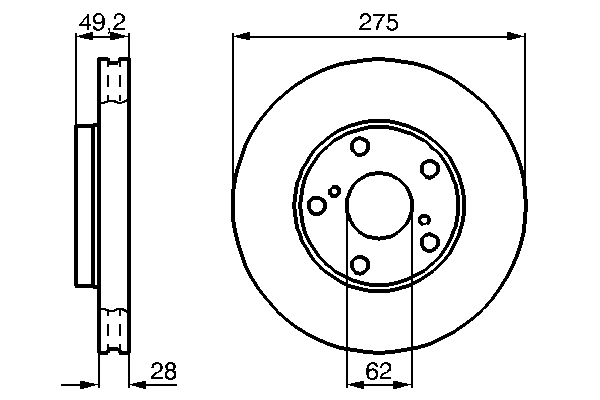 Brake Disc - 0 986 478 632 BOSCH