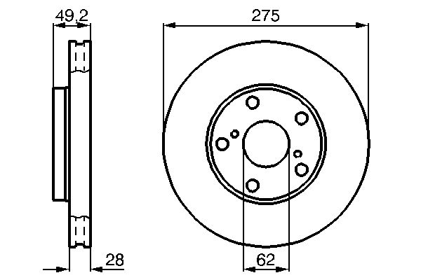 Brake Disc - 0 986 478 632 BOSCH