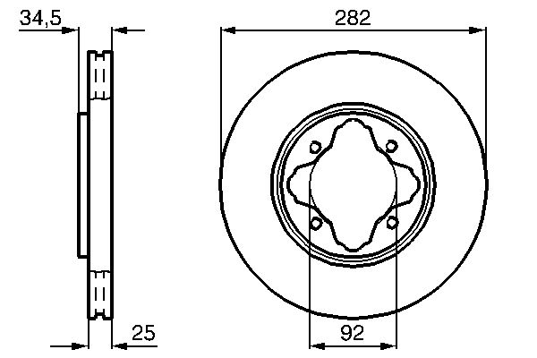 Bremsscheibe - 0 986 478 634 BOSCH