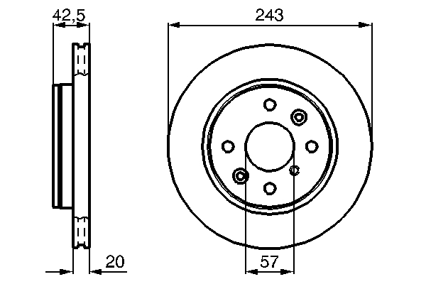 stabdžių diskas - 0 986 478 659 BOSCH