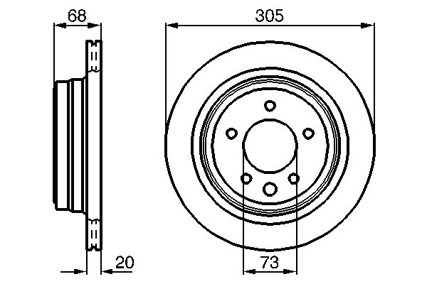 Brake Disc - 0 986 478 660 BOSCH