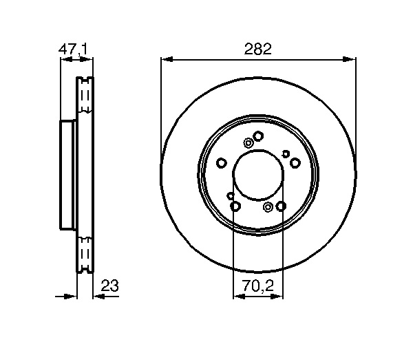 Brake Disc - 0 986 478 667 BOSCH