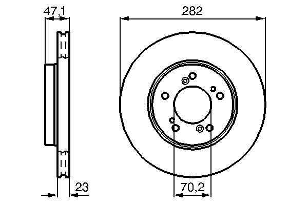 Brake Disc - 0 986 478 667 BOSCH