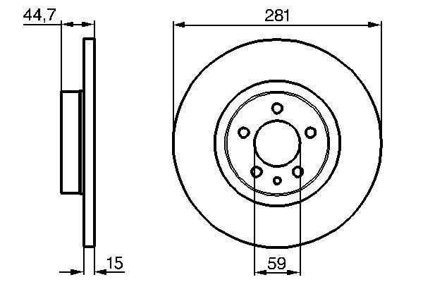 Brake Disc - 0 986 478 668 BOSCH