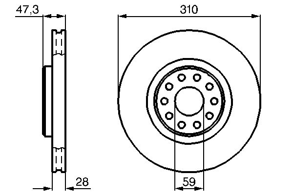 Brake Disc - 0 986 478 669 BOSCH