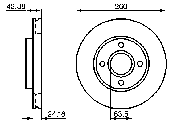 Brake Disc - 0 986 478 671 BOSCH