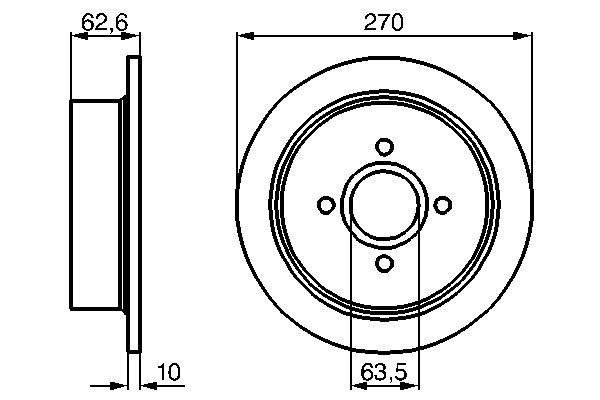 Тормозной диск - 0 986 478 672 BOSCH