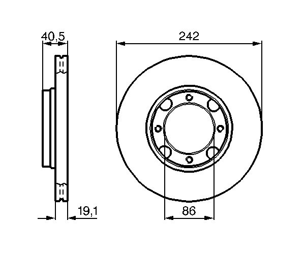 Brake Disc - 0 986 478 674 BOSCH