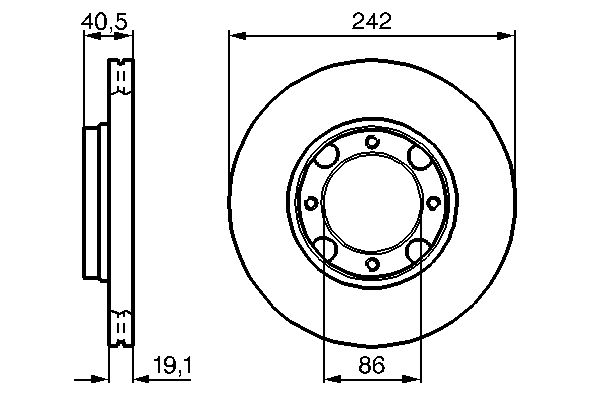Brake Disc - 0 986 478 674 BOSCH