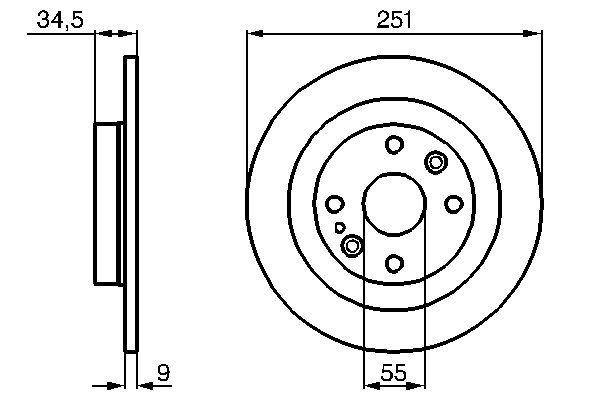 Brake Disc - 0 986 478 701 BOSCH