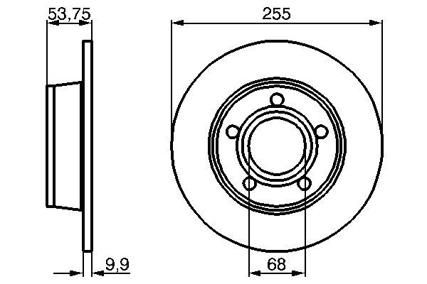 Brake Disc - 0 986 478 704 BOSCH