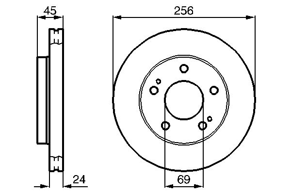 Brake Disc - 0 986 478 708 BOSCH