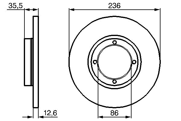 Brake Disc - 0 986 478 712 BOSCH