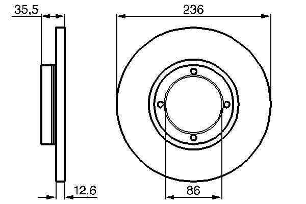 Brake Disc - 0 986 478 712 BOSCH