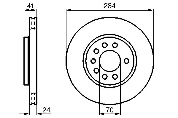 Brake Disc - 0 986 478 717 BOSCH