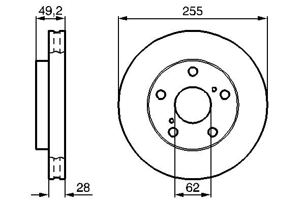 Brake Disc - 0 986 478 726 BOSCH