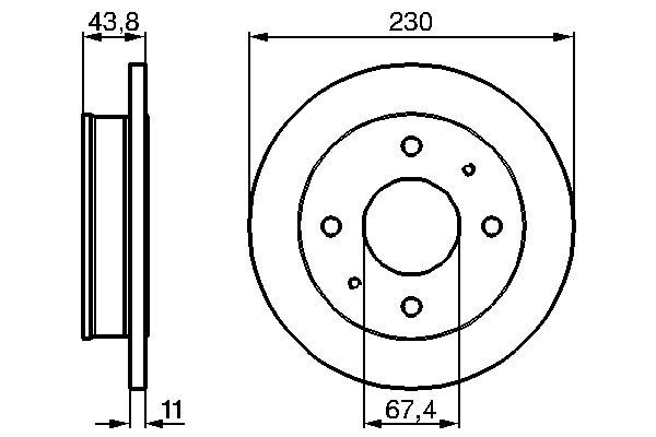 Brake Disc - 0 986 478 727 BOSCH