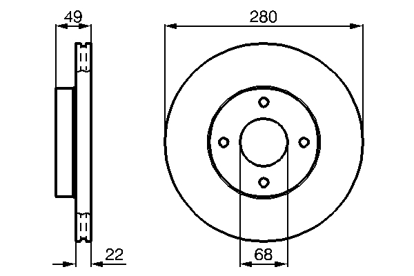 Brake Disc - 0 986 478 728 BOSCH