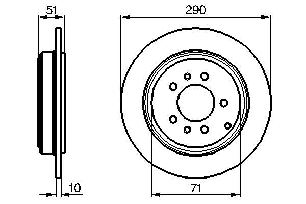 Brake Disc - 0 986 478 733 BOSCH