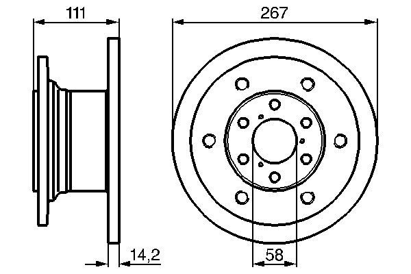 Brake Disc - 0 986 478 742 BOSCH