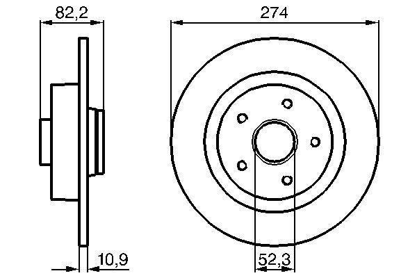 Brake Disc - 0 986 478 744 BOSCH