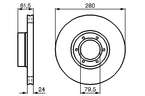 Brake Disc - 0 986 478 745 BOSCH