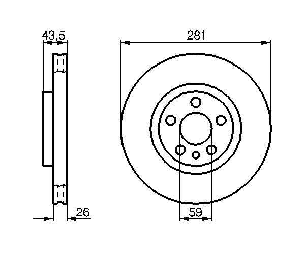 Brake Disc - 0 986 478 812 BOSCH