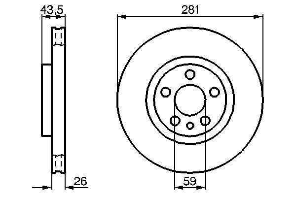 Brake Disc - 0 986 478 812 BOSCH