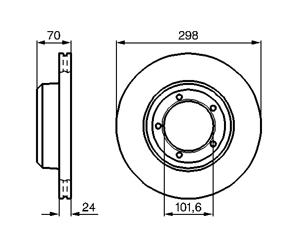 Brake Disc - 0 986 478 824 BOSCH