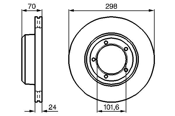 Brake Disc - 0 986 478 824 BOSCH