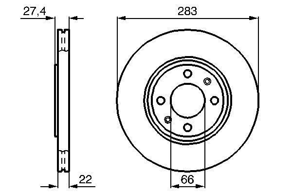 Brake Disc - 0 986 478 834 BOSCH
