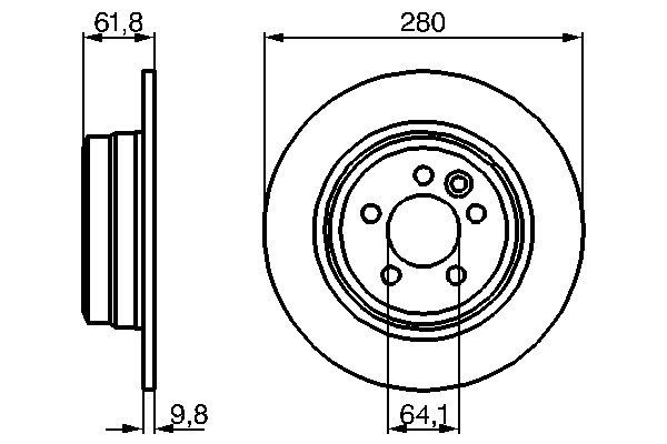 Brake Disc - 0 986 478 837 BOSCH