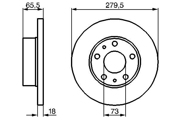 Brake Disc - 0 986 478 843 BOSCH