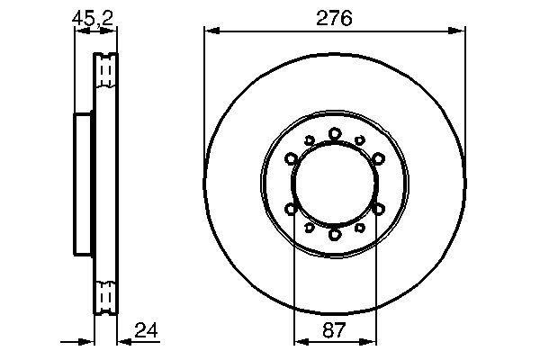 Тормозной диск - 0 986 478 844 BOSCH
