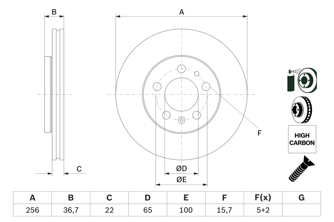 Brake Disc - 0 986 478 853 BOSCH