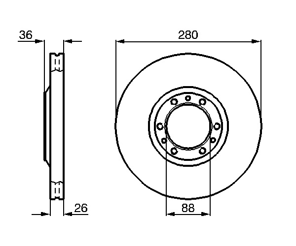 Brake Disc - 0 986 478 854 BOSCH