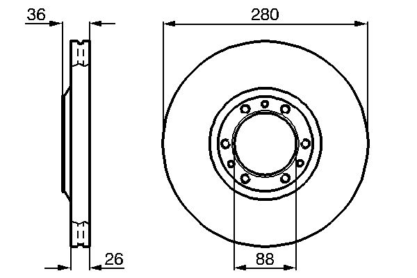 Brake Disc - 0 986 478 854 BOSCH