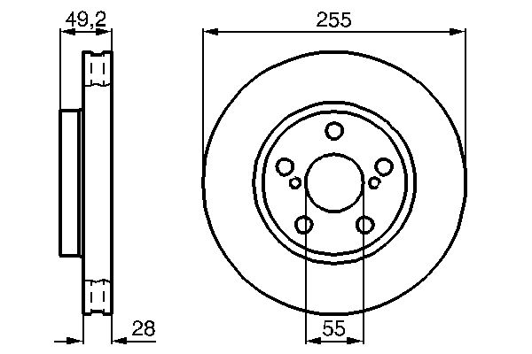 Brake Disc - 0 986 478 858 BOSCH