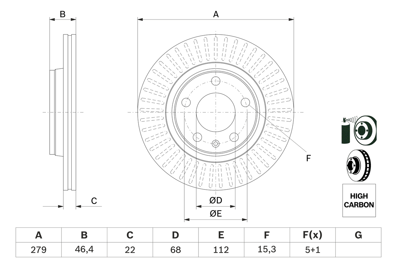 Brake Disc - 0 986 478 869 BOSCH