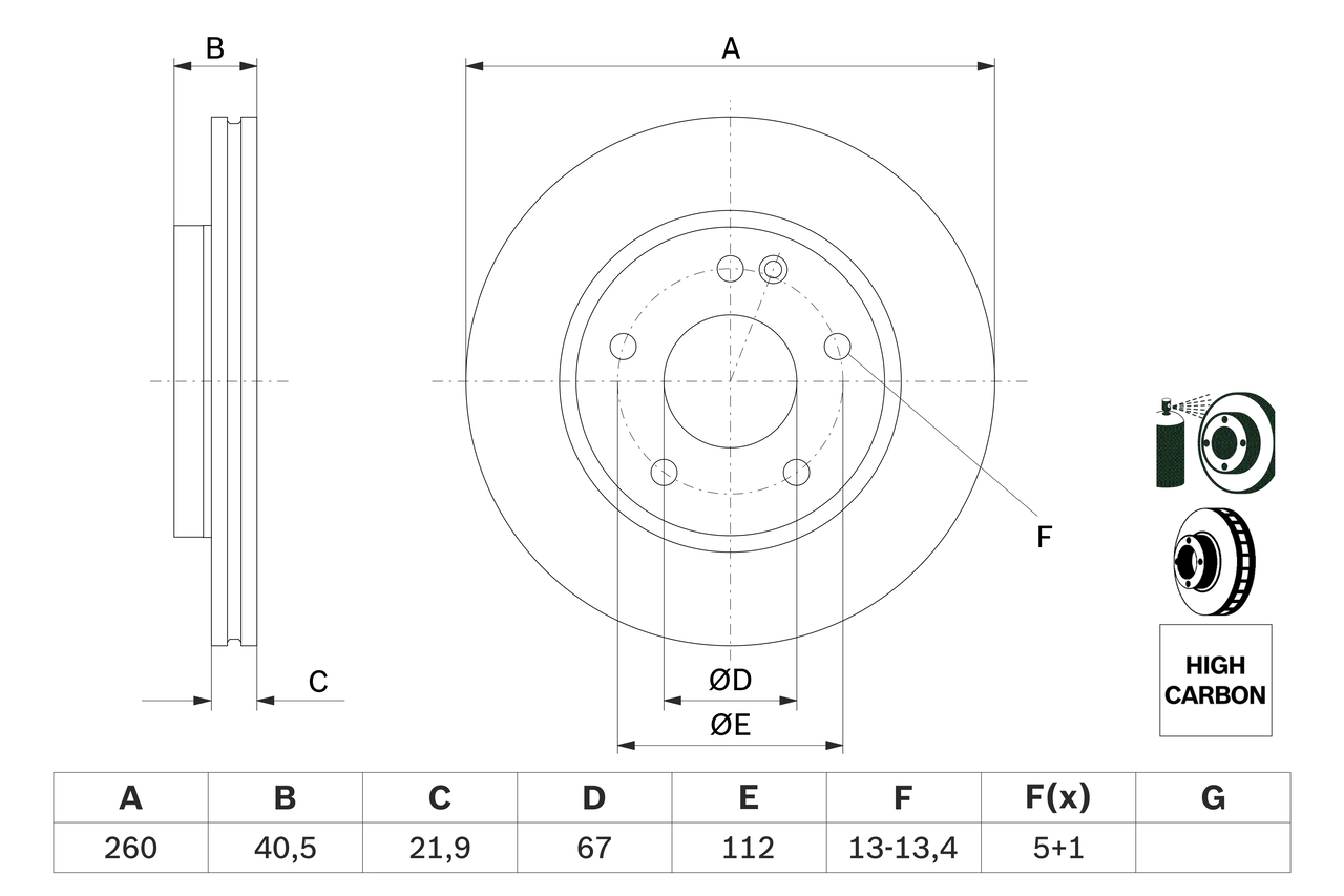 Brake Disc - 0 986 478 875 BOSCH
