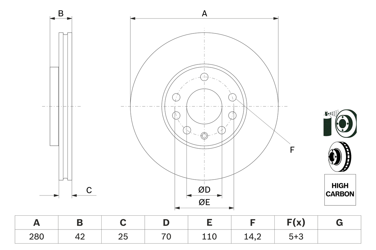 Brake Disc - 0 986 478 883 BOSCH
