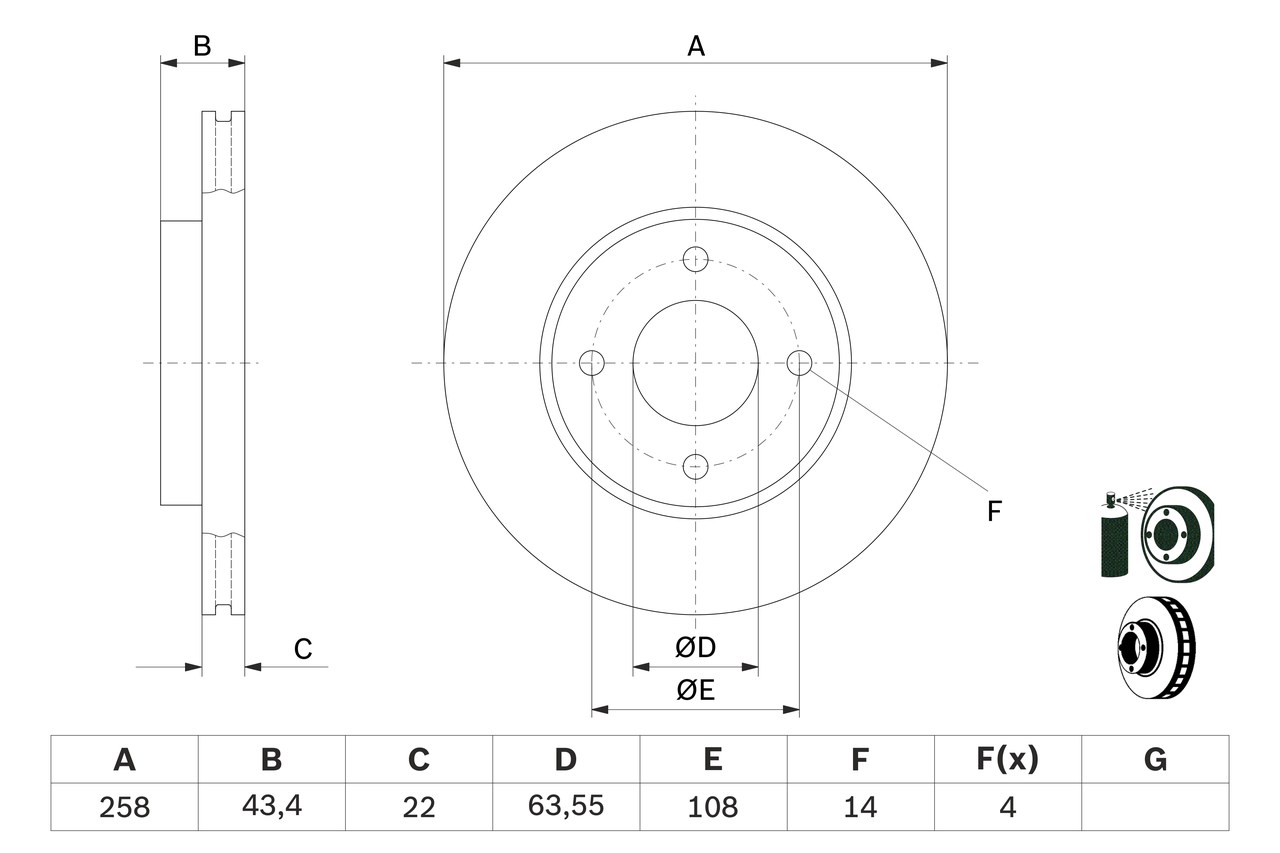 Brake Disc - 0 986 478 892 BOSCH